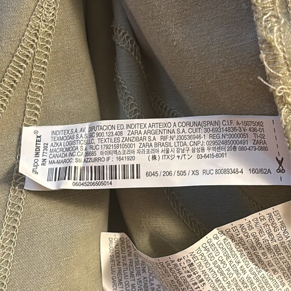 Zara Beige Bodying Denim Capsule Collection Romper. Size XS - Picture 5 of 9